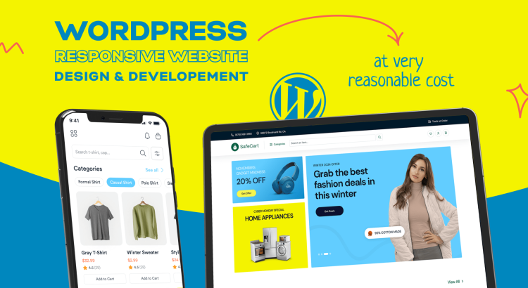 I will build responsive WordPress website design and ecommerce websites using WooCommerce